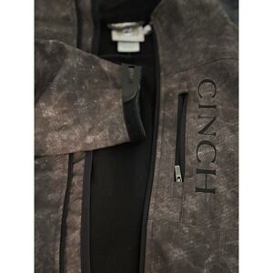 Cinch Softshell Bonded Jacket Men's XL Brown Big Embroidered Logo Barn Jacket